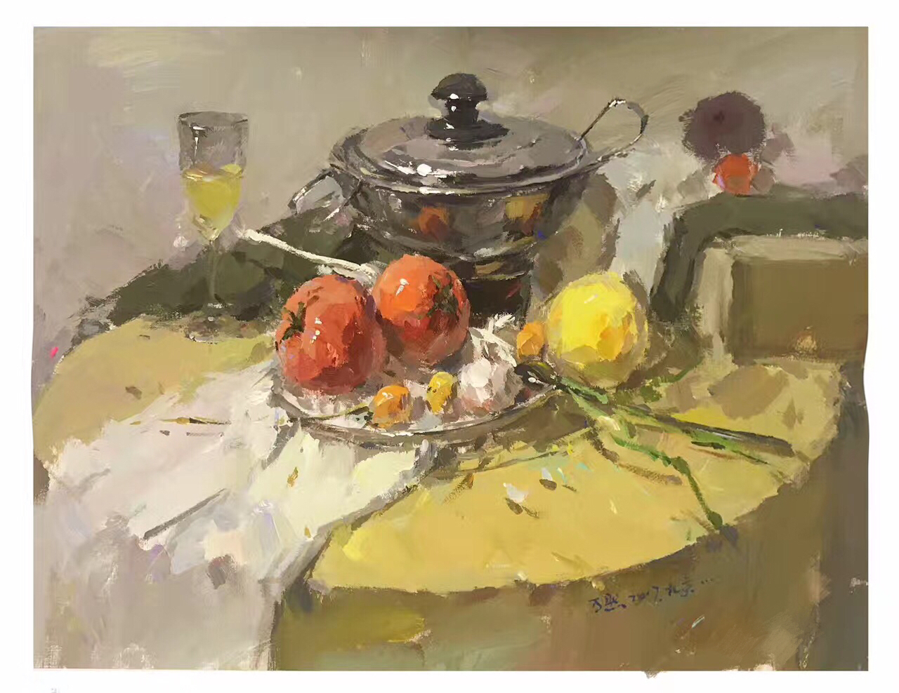 北京畫室色彩靜物果盤范畫作品賞